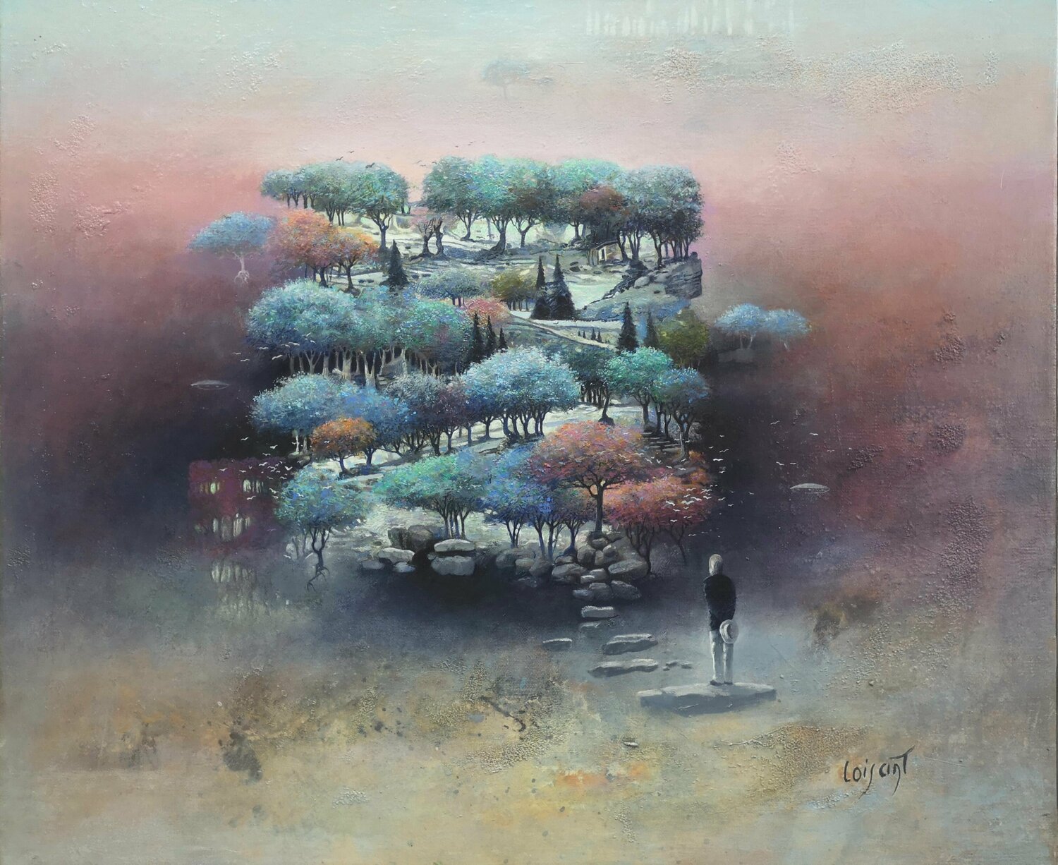 LE PROMENEUR SOLITAIRE Sylvain Loisant Originalgemälde zu verkaufen