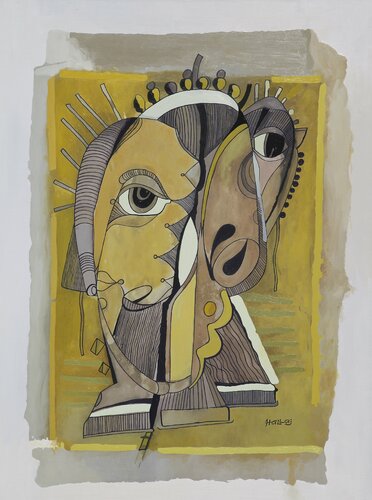 " Two Faces " by Samuel Hallaj, Painting for Sale on Singulart