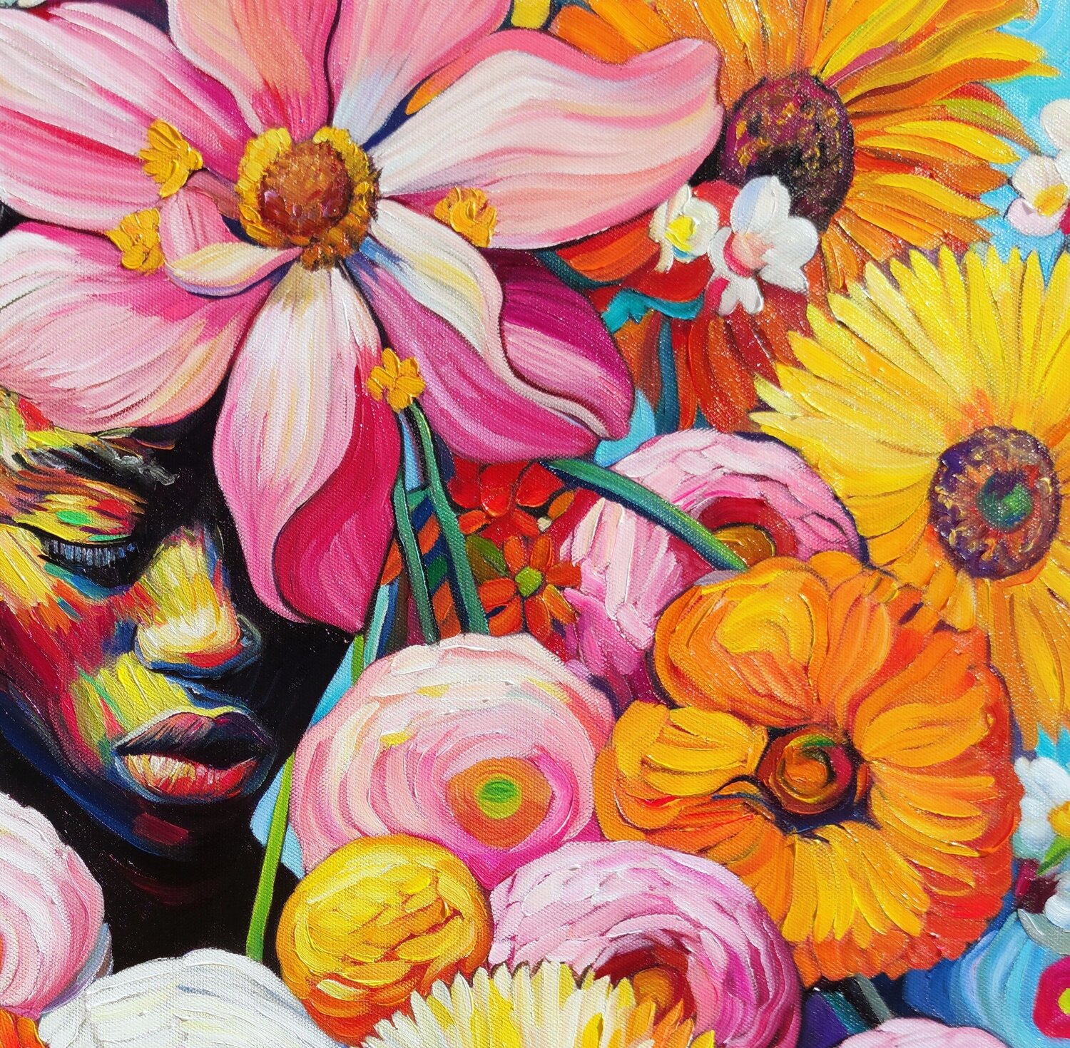 絵画　生き物　花　Dahlia Japanese Print 