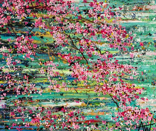 Cherry Blossoms di Angie Wright, Pittura in vendita su Singulart