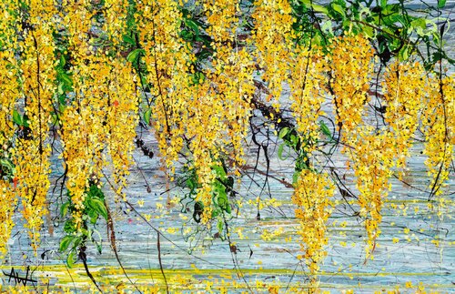 Sweet Cassia - Large painting di Angie Wright, Pittura in vendita su Singulart