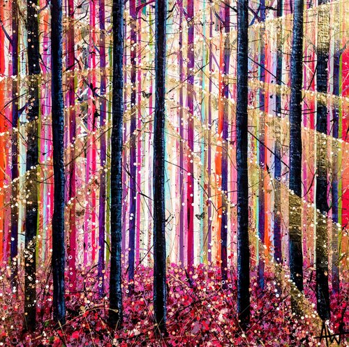 Serenity - Large painting di Angie Wright, Pittura in vendita su Singulart