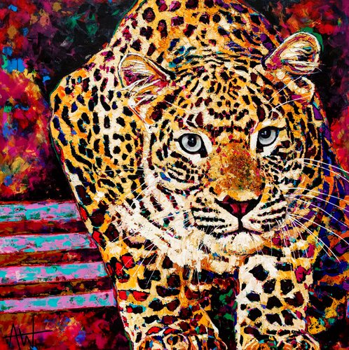 Untamed - Very large oil painting di Angie Wright, Pittura in vendita su Singulart