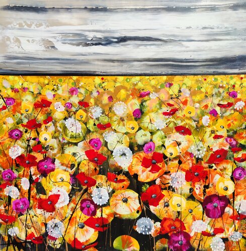 Summer Meadow Song di Angie Wright, Pittura in vendita su Singulart