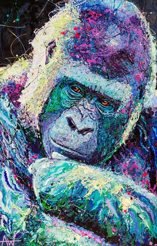 The Big Guy di Angie Wright, Pittura in vendita su Singulart
