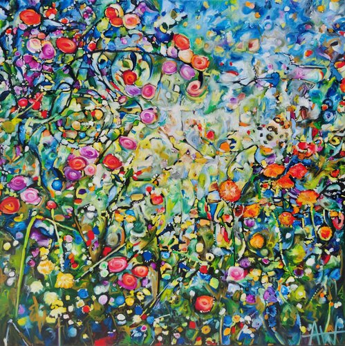 Wild Summer Hullabaloo di Angie Wright, Pittura in vendita su Singulart