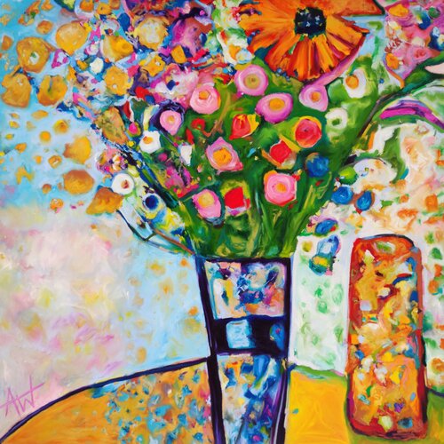 A Lovers Bouquet - Flower Joy di Angie Wright, Pittura in vendita su Singulart