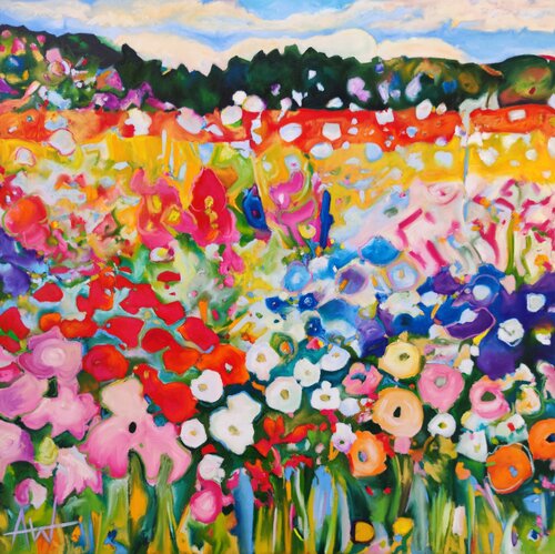Jellybean Summer di Angie Wright, Pittura in vendita su Singulart