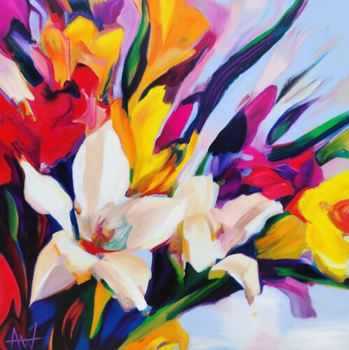 Floratopia di Angie Wright, Pittura in vendita su Singulart