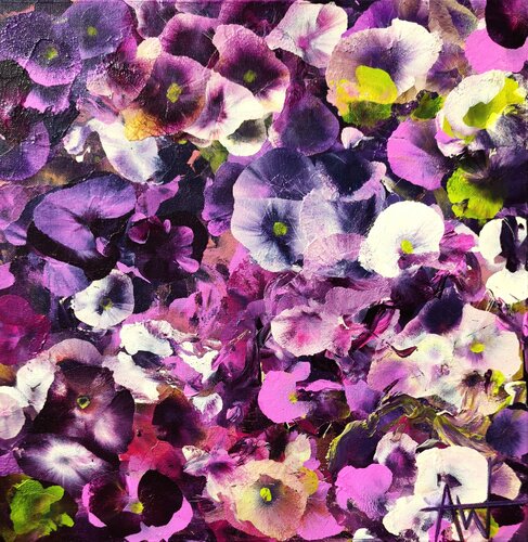Infinite Violet #3 - Abstract Purple Flowers von Angie Wright, Malerei kaufen auf Singulart