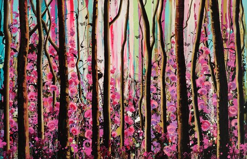 Rose Wood - Large painting di Angie Wright, Pittura in vendita su Singulart