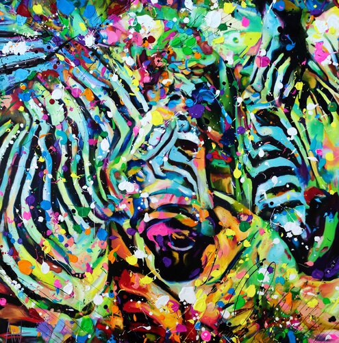 Wild Stripes di Angie Wright, Pittura in vendita su Singulart