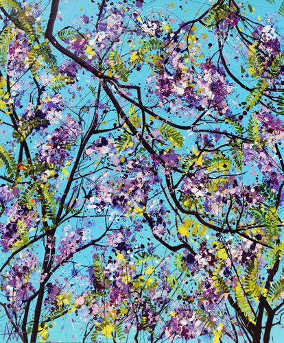 Jacaranda Tree par Angie Wright, Peinture en vente sur Singulart