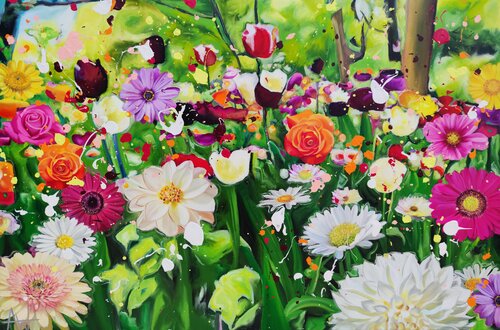 Spring Kiss by Angie Wright, Painting for Sale on Singulart