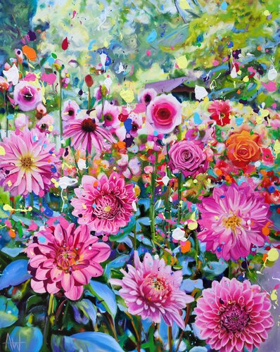 Pink Parade de Angie Wright, Pintura a la venta en Singulart