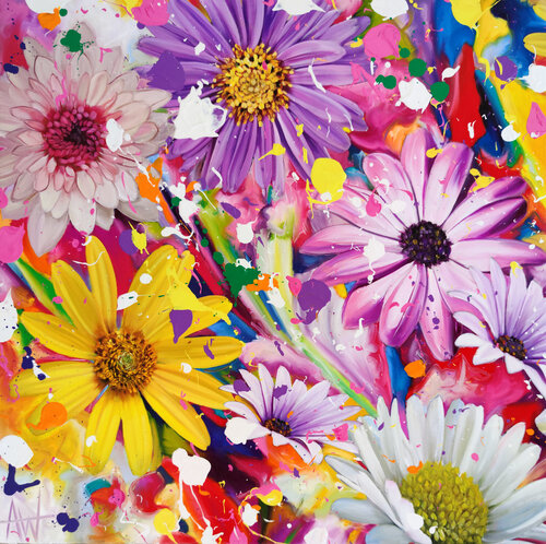 Petal Pop di Angie Wright, Pittura in vendita su Singulart