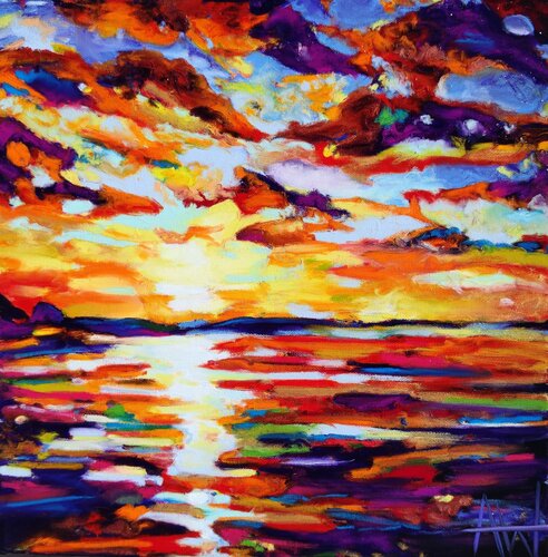 Embers Embrace par Angie Wright, Peinture en vente sur Singulart