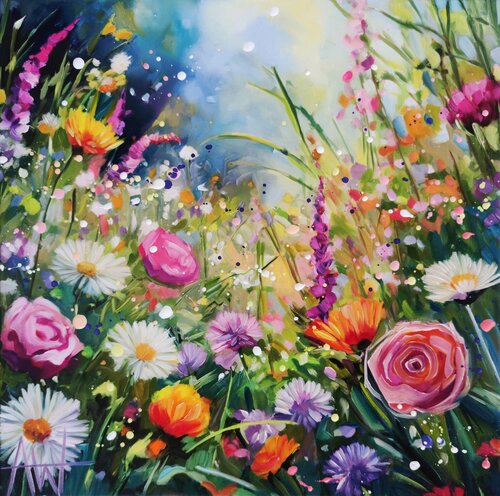 Meadow Flower Dreamscape di Angie Wright, Pittura in vendita su Singulart