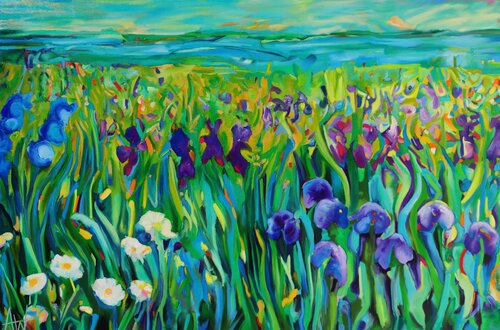 Emerald Fields di Angie Wright, Pittura in vendita su Singulart