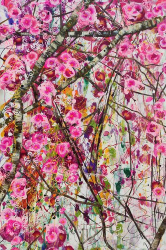 Cherry Sky by Angie Wright, 회화 for Sale on Singulart