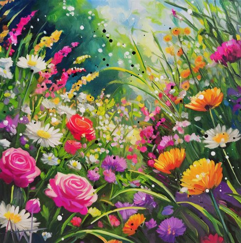 Bewitching Blossoms par Angie Wright, Peinture en vente sur Singulart