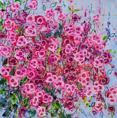 Wild Pink Rose par Angie Wright, Peinture en vente sur Singulart