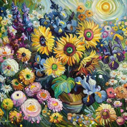The Gilded Garden - A Van Gogh Love Affair van Angie Wright, Schilderij te koop op Singulart