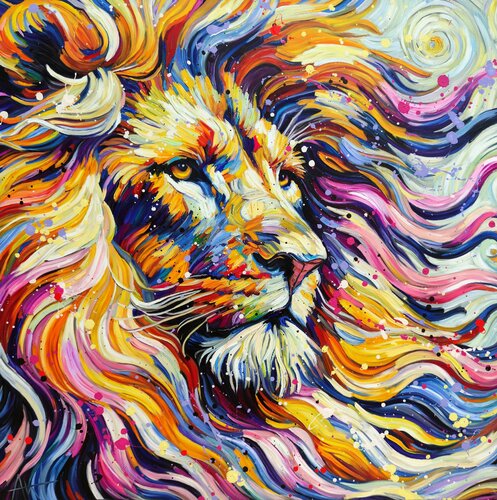 Lionheart by Angie Wright, 회화 for Sale on Singulart