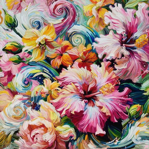 Rose Mallow von Angie Wright, Malerei kaufen auf Singulart