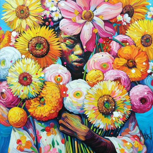 Flower Girl - Floral Portrait Angie Wright