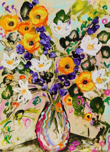 California Floral Dream di Angie Wright, Pittura in vendita su Singulart