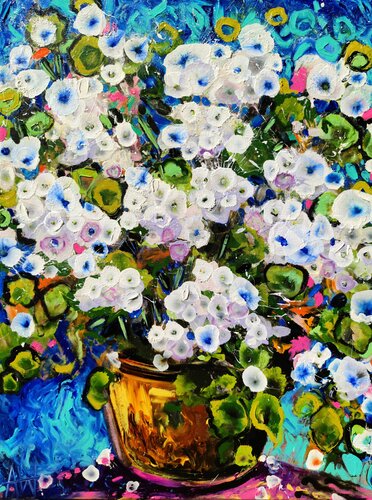 Cerulean Sanctuary di Angie Wright, Pittura in vendita su Singulart