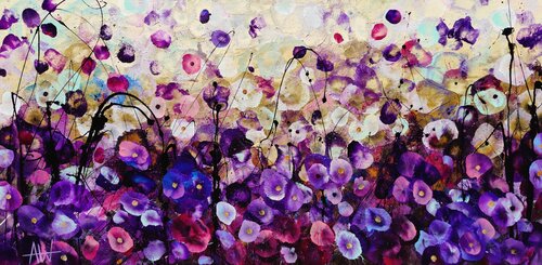 Dreaming in Violet di Angie Wright, Pittura in vendita su Singulart