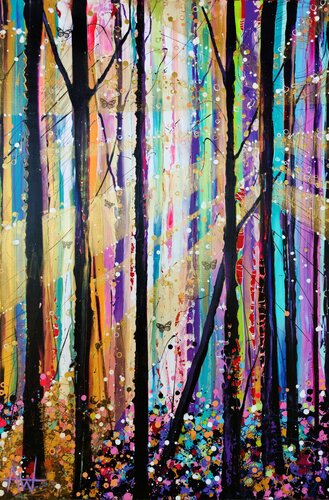 The Enchanted Forest by Angie Wright, 회화 for Sale on Singulart