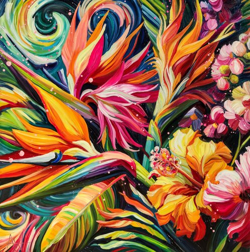 Papaya Velvet di Angie Wright, Pittura in vendita su Singulart