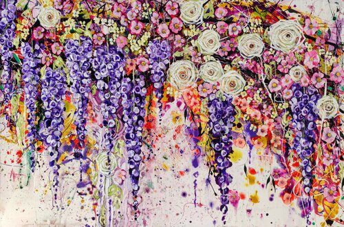 Wisteria Solstice van Angie Wright, Schilderij te koop op Singulart
