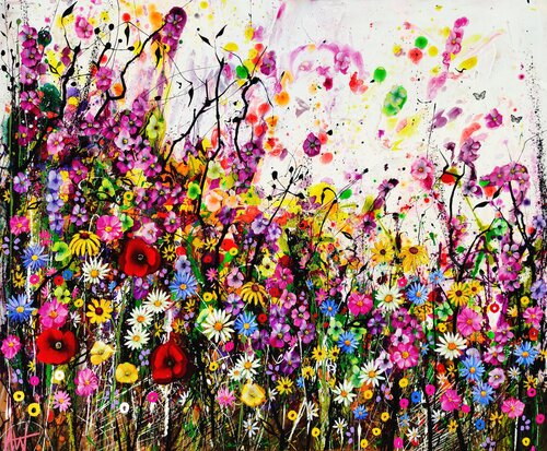 Symphony of a Thousand Blooms di Angie Wright, Pittura in vendita su Singulart