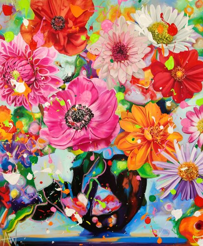Bloom Brightly di Angie Wright, Pittura in vendita su Singulart