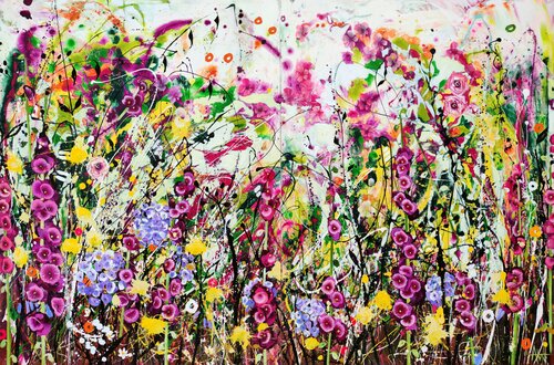 All Of Summer, All At Once - Inspired by Jackson Pollock by Angie Wright, 회화 for Sale on Singulart