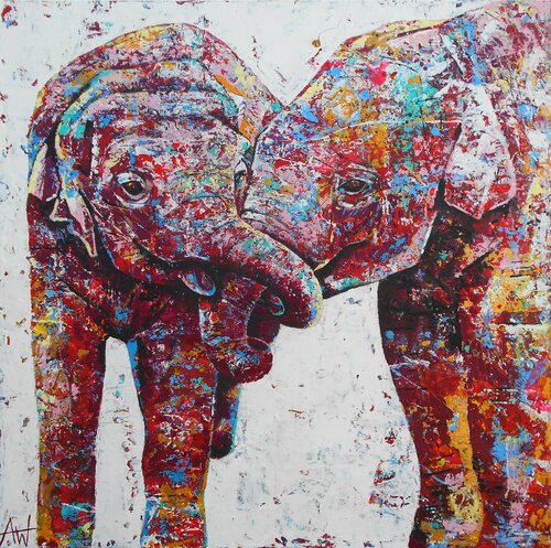 The Mischief Makers di Angie Wright, Pittura in vendita su Singulart