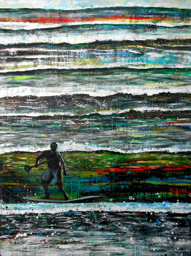 California Surf di Angie Wright, Pittura in vendita su Singulart