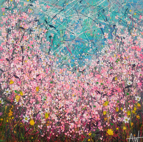 Pink Fizz di Angie Wright, Pittura in vendita su Singulart