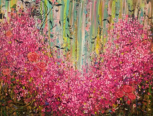 Flower Cascade di Angie Wright, Pittura in vendita su Singulart