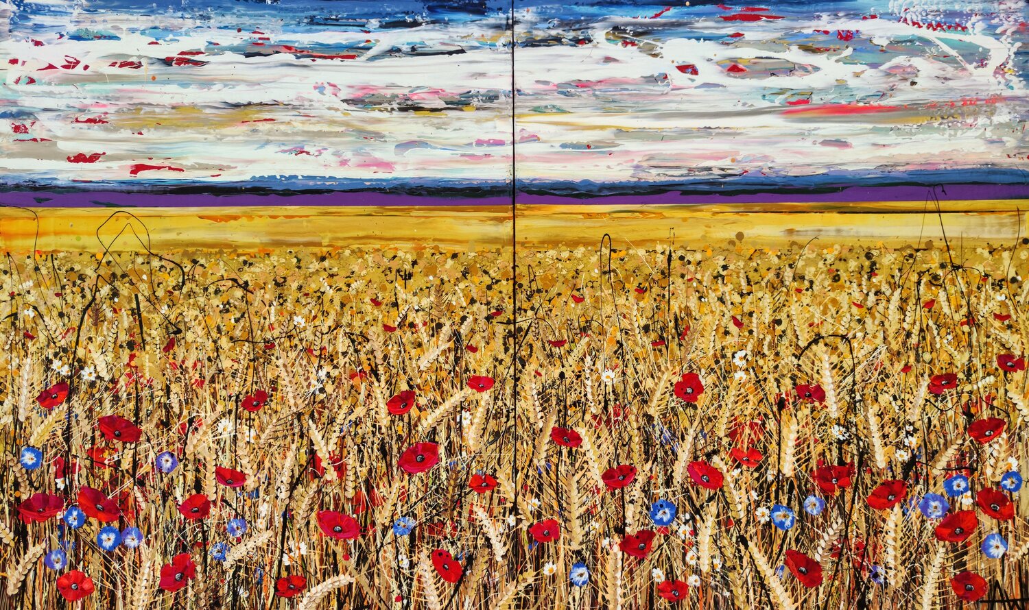 Fields of Gold - Diptych Angie Wright