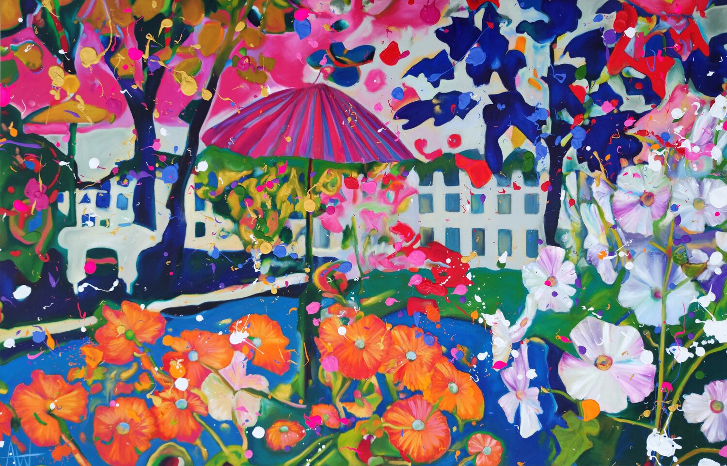 Pink Lemonade , A Picasso affair - Large oil painting Angie Wright Originalgemälde zu verkaufen