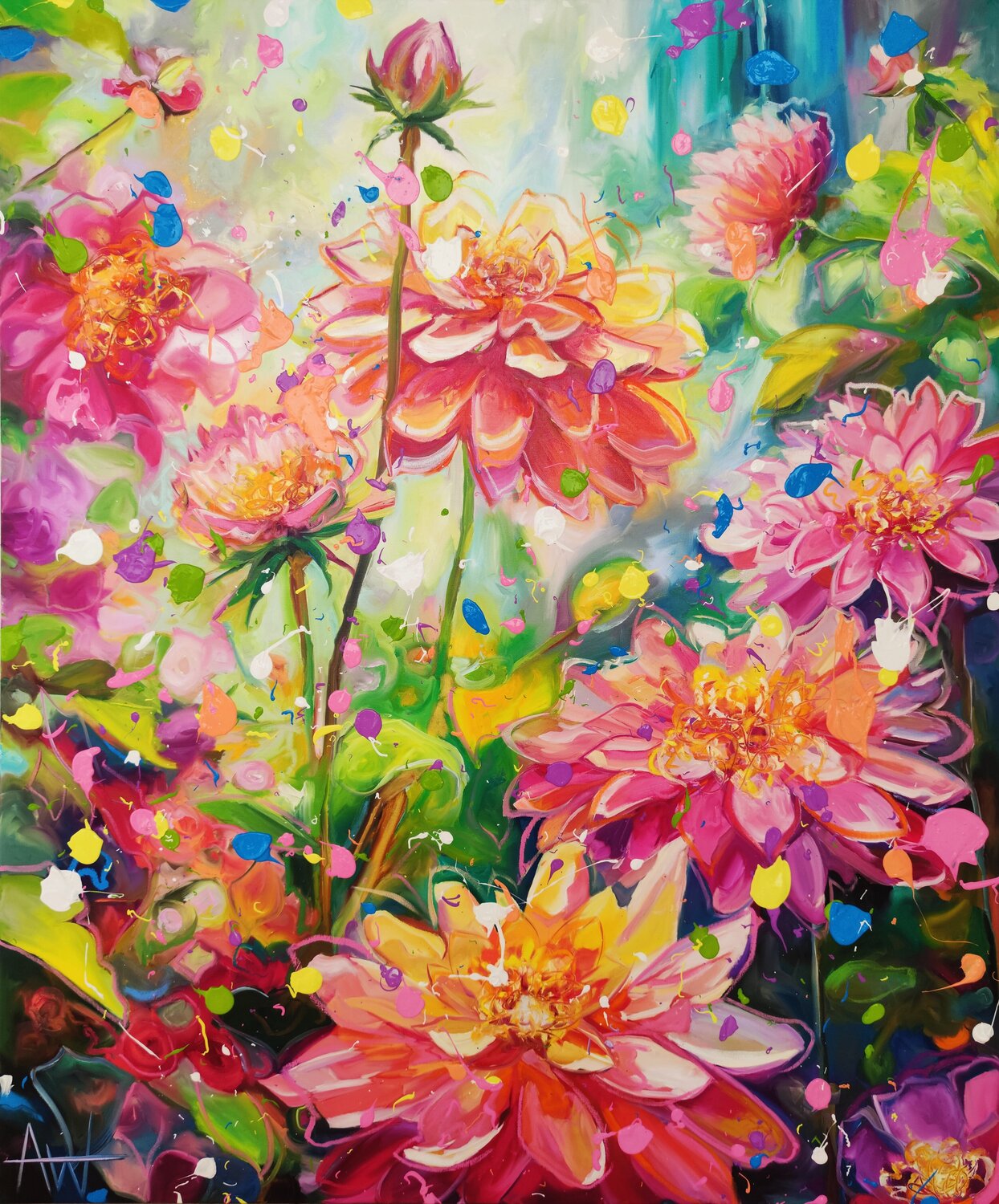 Dahlia Splash Angie Wright
