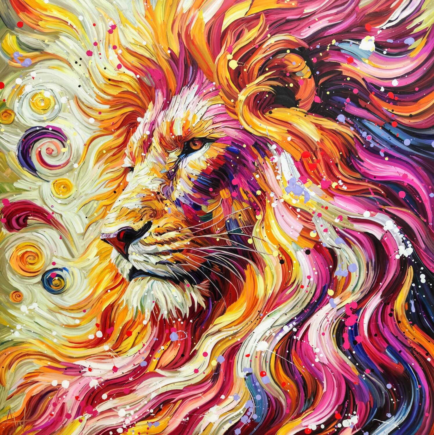 Baber Sher - Portrait of a Lion Angie Wright