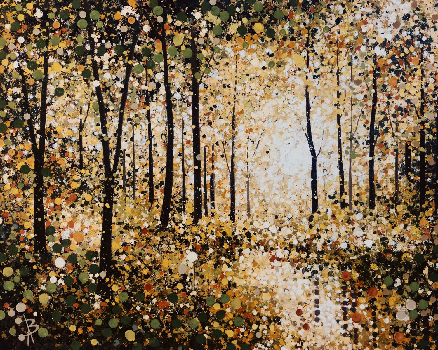 Where Tomorrow Waits - Large Golden Neutral Landscape Angie Wright Origineel schilderij te koop
