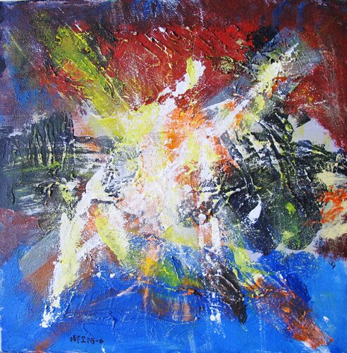 BIGBANG # 1  tryptique gauche di Guillaume Defins, Pittura in vendita su Singulart