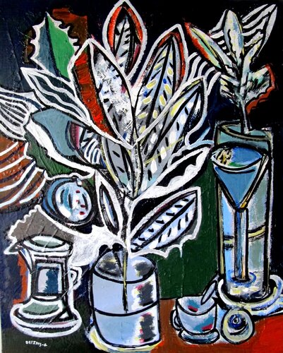 Bouquet de feuilles par Guillaume Defins, Peinture en vente sur Singulart